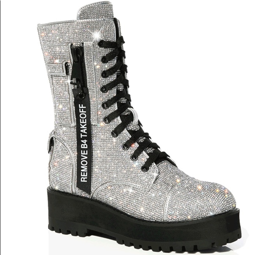 ✨Dolls Kill✨Poster GRL Billionaire Bling Boots - Picture 3 of 8